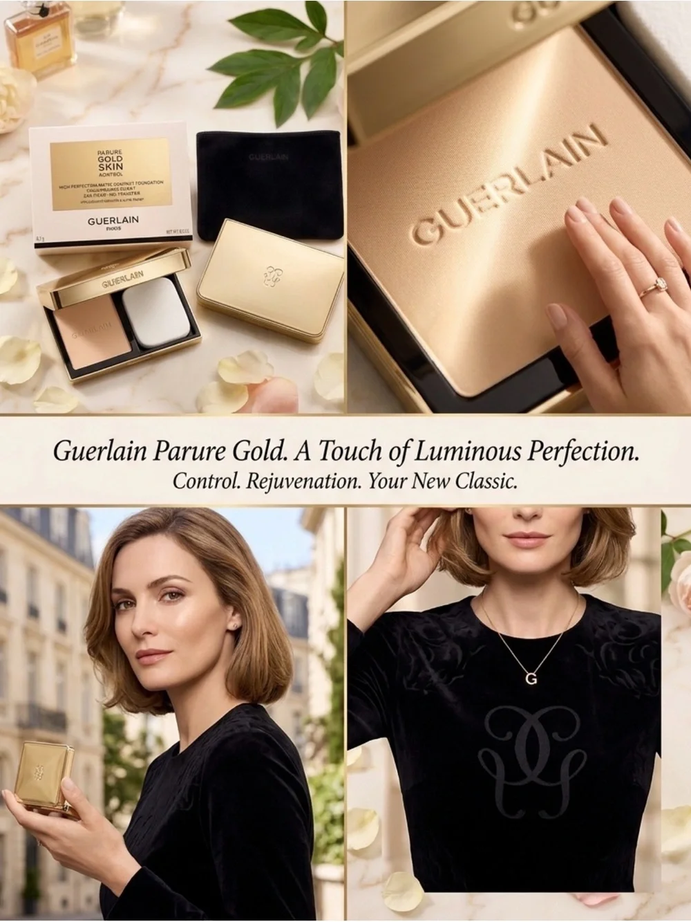 Guerlain Parure Gold Skin Control High Perfection Matte Powder Foundation 0N